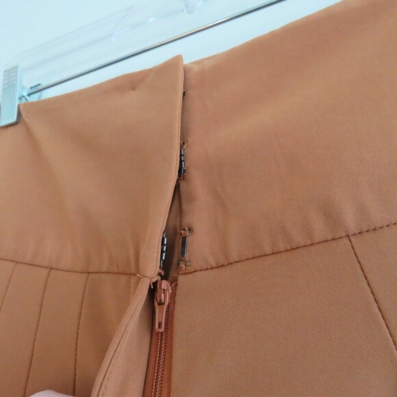 THE KEMIST Tan Multi Pleat Front Baggy High Rise Tapered Pants UK 18 US 14 - Picture 6 of 15